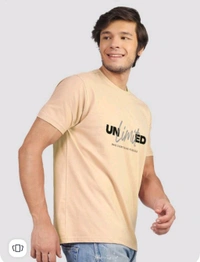 Greylongg Typography Printed Cotton T-shirt - Yellow, L