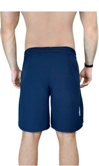 Pack of 2 Solid Men Dark Blue Gym Shorts - Navy Blue, XXL