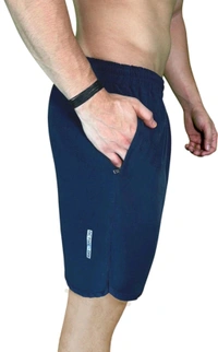 Pack of 2 Solid Men Dark Blue Gym Shorts - Navy Blue, XXL