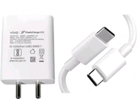 USB Type C Flash Charging Adaptor with Cable 44W Compatible with Vivo V27 Pro/V27/V27E V23/V25/V25E/V25 Pro/Y200/Y200E/T2X/T2 Pro/V29|lqoo Z6 Lite/Z6/Z7S/Z9X/Z9 5G/Z6X (44Watt Charger, White) - White