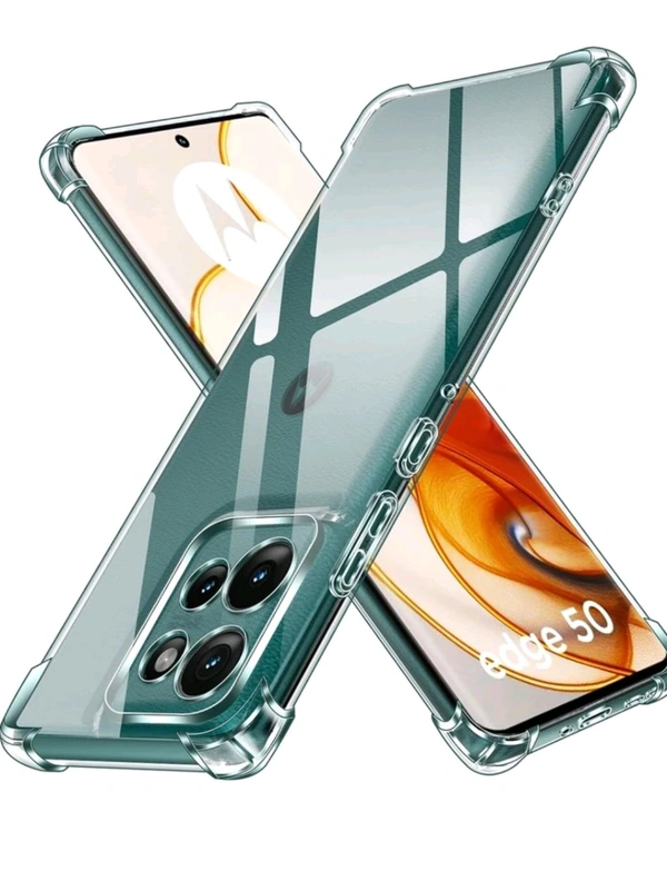 Back Cover for Motorola Edge 50 (Transparent, Shock Proof, Silicon, Pack of: 1)