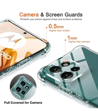 Back Cover for Motorola Edge 50 (Transparent, Shock Proof, Silicon, Pack of: 1)