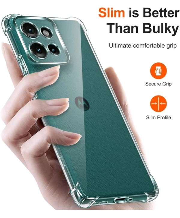 Back Cover for Motorola Edge 50 (Transparent, Shock Proof, Silicon, Pack of: 1)