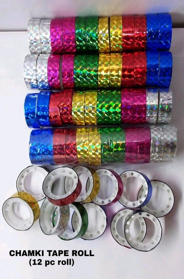 Chamki Wala Tape Tape Multiple Design Aur Colorful Tape 10 Peace