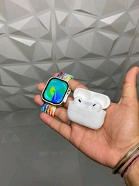  🔥 *I20 Ultra Max Suit combo* 🔥

*Pesa vasol combo*

*What's in box 📦:-*

• 1 wireless charger
• 7 different straps
• 1 series9 Dail
• 1 user manual
• 1 Airpods pro2
• 1 watch cover

*Specifications:-* 

    ✨ 2.03 Super amoled display 

- 7 In 1 Straps
- 45mm dial size
- with strap lock 
- 2.09 inch display 
- Wireless charger 
- premium quality - Web Orange, Free