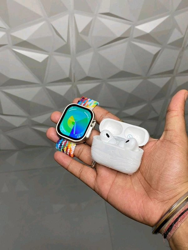  🔥 *I20 Ultra Max Suit combo* 🔥

*Pesa vasol combo*

*What's in box 📦:-*

• 1 wireless charger
• 7 different straps
• 1 series9 Dail
• 1 user manual
• 1 Airpods pro2
• 1 watch cover

*Specifications:-* 

    ✨ 2.03 Super amoled display 

- 7 In 1 Straps
- 45mm dial size
- with strap lock 
- 2.09 inch display 
- Wireless charger 
- premium quality - Web Orange, Free