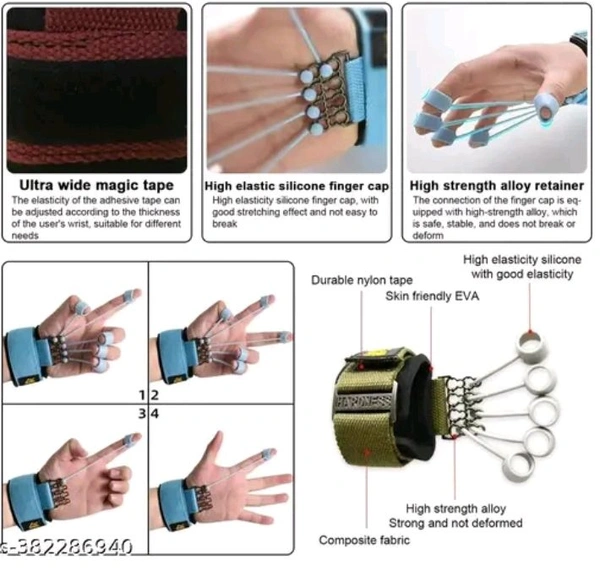 BoldFire Fitness Adjustable Hand Gripper (5–60kg) with Free Finger Exerciser 