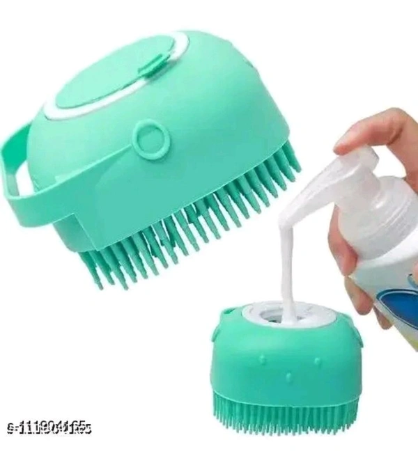 2-in-1 Pet Bathing Brush – With Built-in Shampoo Dispenser