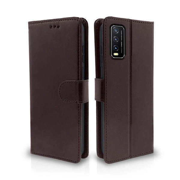 VIVO-Y 20/Y 20S/Y12S/Y 11s /IQOO-U1X FLIP COVER  - Black