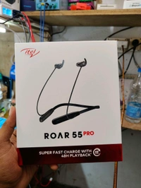 ITEL ROAR 55 PRO NECKBAND  - Black, 365 Days By ITEL Service Centre