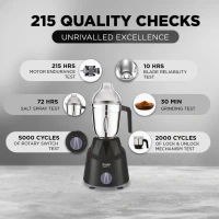 Preethi Galaxy Plus 750 W Mixer Grinder  (MG 250 | 4 Jars | Black) MG-250