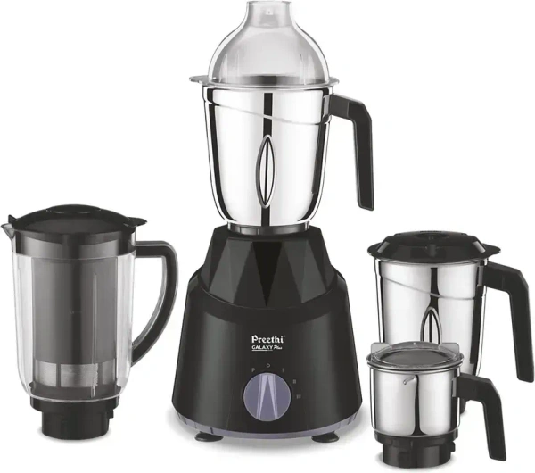 Preethi Galaxy Plus 750 W Mixer Grinder  (MG 250 | 4 Jars | Black) MG-250