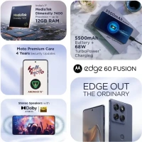 Motorola Edge 60 Fusion 5G (Pantone Slipstream, 8GB RAM, 256GB Storage)