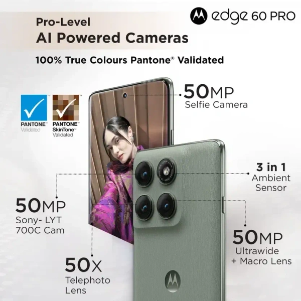 Motorola Edge 60 Pro (Pantone Shadow, 512 GB) (16 GB RAM)