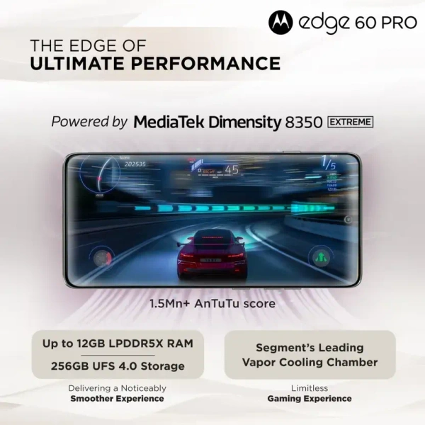 Motorola Edge 60 Pro (Pantone Shadow, 512 GB) (16 GB RAM)