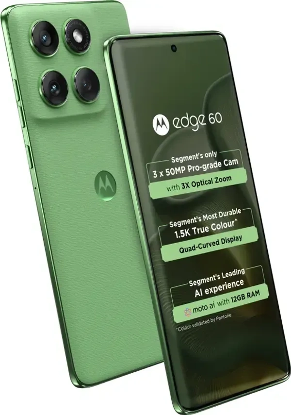Motorola Edge 60 5G (Pantone Shamrock, 12GB RAM, 256GB Storage)