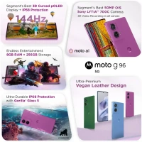Motorola G96 5G (Cattleya Orchid, 8GB RAM, 256GB Storage)