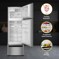 Protton 215L Frost Free Three Door Refrigerator - Radiant Steel  22164