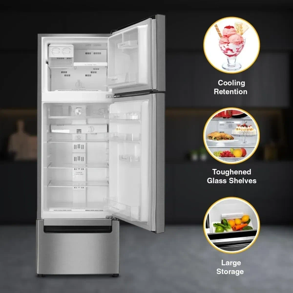 Protton 215L Frost Free Three Door Refrigerator - Radiant Steel  22164