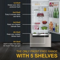 Protton 215L Frost Free Three Door Refrigerator - Radiant Steel  22164