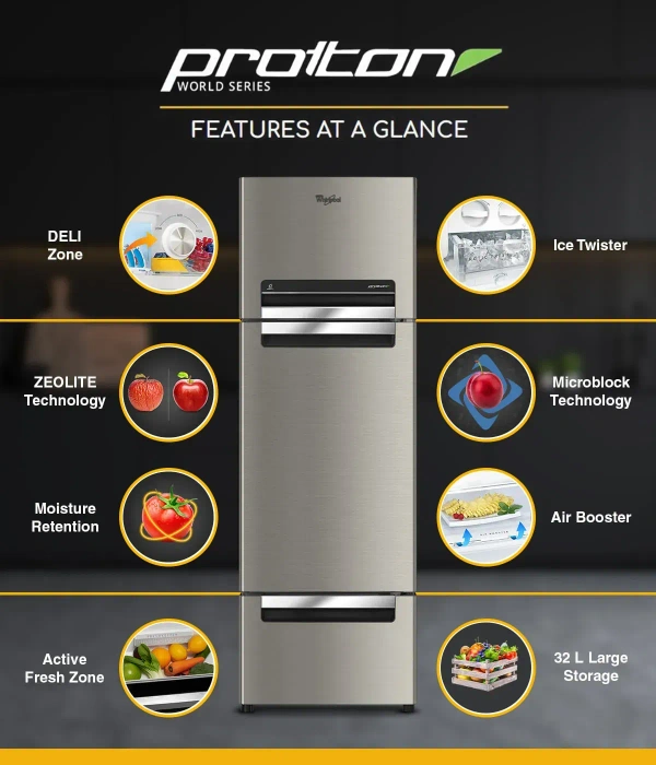 Protton 235L Frost Free Three-Door Refrigerator  22166