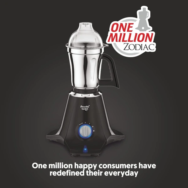 Preethi Plastic Taurus Plus 1000 Watt Mixer Grinder|4 Jars With Super Extractor Juicer Jar,2 Yr Guarantee&Lifelong Free Service,Blue/Black(Mg-257)  MG-257  