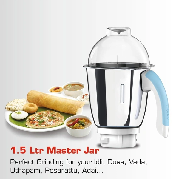 Vidiem Eva Super Blu 750W Mixer Grinder with 4 Jars | 4 Jar in- 1 Juicer | 750W mixer Grinder