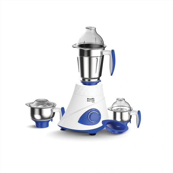  Preethi Blue Leaf Gold MG 150 Mixer Grinder 750 watt, 3 Jars, White  MG-150