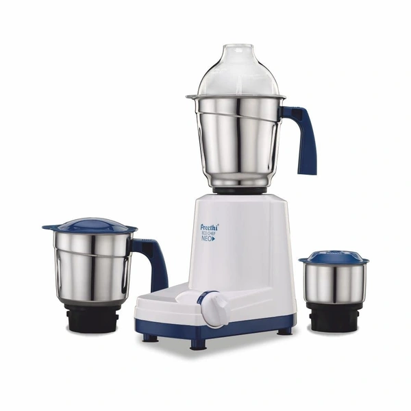 Preethi Eco Chef Neo MG-199 mixer grinder, 500 Watts, 3 jars (Violet/White)  MG-199  