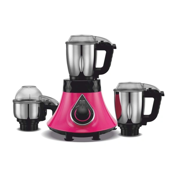 Preethi Mystic MG238 Mixer Grinder, 750 watt with 3 Jars, Pink  MG-238