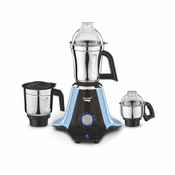Preethi Taurus Pro Mixer Grinder for Kitchen, 3 Jars 1000 Watt Mixie, Dry and Wet Grinder Jar, 2 Year Warranty, Blue-Black, (Mg-259) Plastic  MG-259