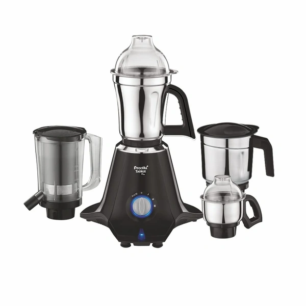 Preethi Plastic Taurus Plus 1000 Watt Mixer Grinder|4 Jars With Super Extractor Juicer Jar,2 Yr Guarantee&Lifelong Free Service,Blue/Black(Mg-257)  MG-257  