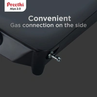 Preethi Alya 2 Burner Glass Top Gas Stove | 5-Year Warranty on Glass & Burners | ISI Certified Visit the Preethi Store  GTS-411
