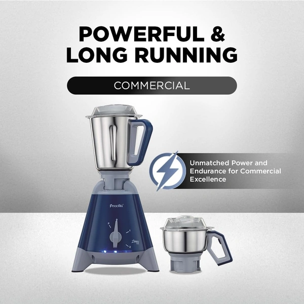  Preethi Xpro Duo MG 198 1300-Watt Mixer Grinder (Deep Blue), Medium MG-198
