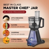  Preethi Zodiac Glitter MG 264, 750 Watt Mixer Grinder, 5 Jars (3 Stainless steel Jars +1 Juicer Jar+1 Master Chef Plus Food processor Jar), Lavender/Black  MG-264  