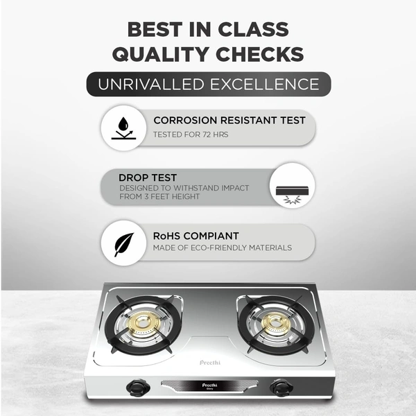 Preethi Glory 2 Burner Gas stove  SSGS-007