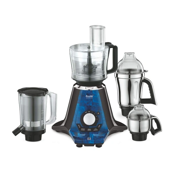  Preethi MG 261 Zodiac Black, 750 Watts, 5 Jars - Masterchef Jar, Super Extractor, 5 Yr Motor Warranty & Lifelong Free service, Black  MG-235