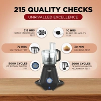 Preethi Zodiac MG-218 mixer grinder, 750 watt, Black/Light Grey, 5 jars - 3 In 1 insta fresh juicer Jar & Master chef food processor Jar, Vega W5 motor with 5yr Warranty & Lifelong Free Service MG-261