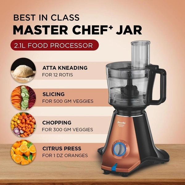  Preethi Zodiac Stardust Mixer Grinder for Kitchen, 5 Jars 750 Watt Mixie (3 Stainless steel Jars +1 Juicer Jar+1 Master Chef Plus Food processor Jar),...   MG-265