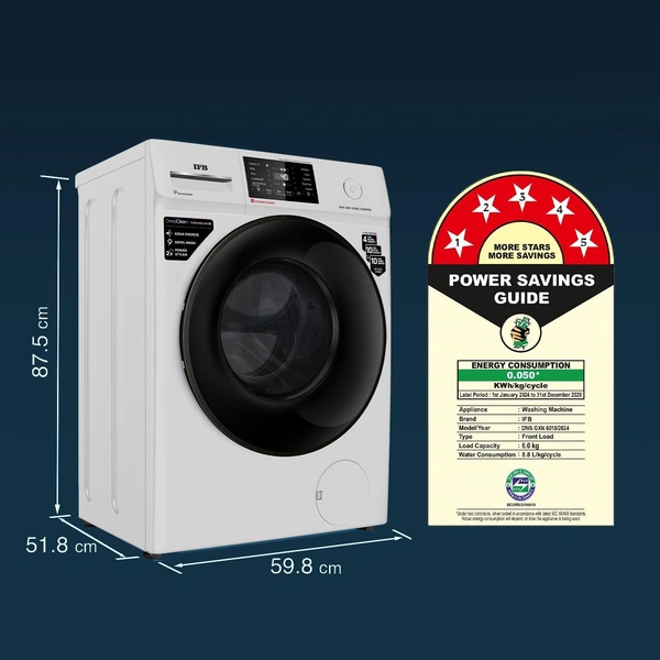 IFB DeepClean® 6 kg Front Load Washing Machine with Warm Soak  IFB Diva SXN 6010K