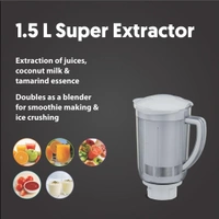 Preethi Eco Plus Mixer Grinder for Kitchen|750 Watt Mixie, 4 jars|Super Extractor juicer Jar| 2 Year Product Warranty| White   MG-157