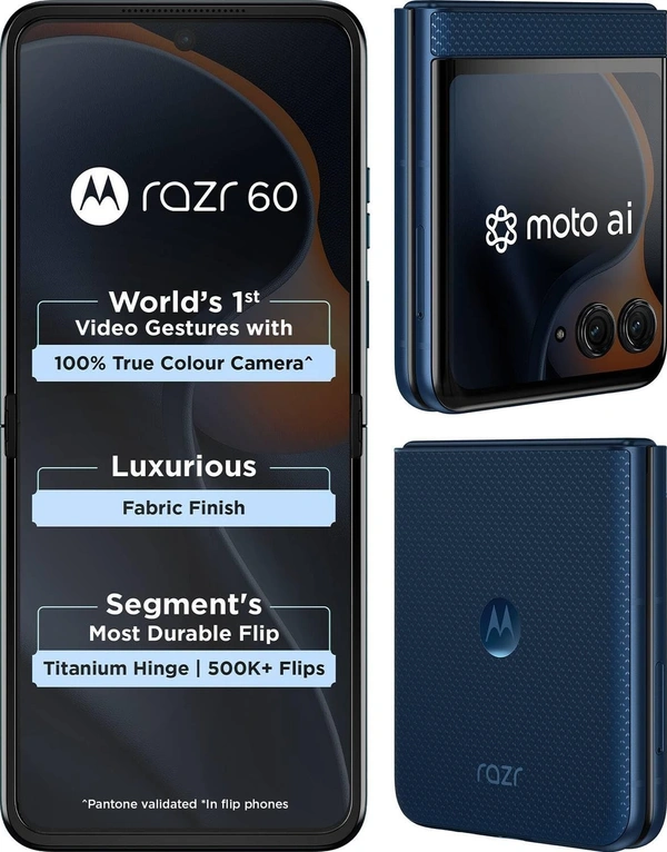 Motorola Razr 60 5G (Pantone Gibraltar Sea, 8GB RAM, 256GB Storage)