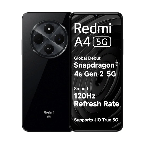 Redmi A4 5G (Starry Black, 4GB RAM, 64GB Storage) |