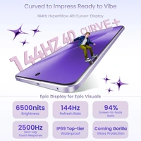realme 15 Pro 5G Smartphone 8+256GB Purple,4K 60FPS,144Hz HyperGlow 4D Curve Display,7000mAh Battery,80W SuperVOOC, Camera Triple 50MP, Snapdragon 7 Gen 4, IP69