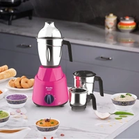 Preethi Galaxy MG225 Mixer Grinder, 750 watt, 3 Jars, Pink/Black (3 Jar)  MG-225