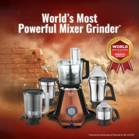  Preethi Zodiac Stardust Mixer Grinder for Kitchen, 5 Jars 750 Watt Mixie (3 Stainless steel Jars +1 Juicer Jar+1 Master Chef Plus Food processor Jar),...   MG-265