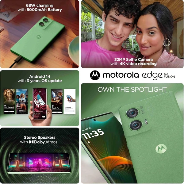 Motorola Edge 50 Fusion 5G (Forest Green, 12GB RAM + 256GB Storage)