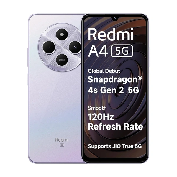 Redmi A4 5G (Sparkle Purple, 6GB RAM, 128GB Storage)