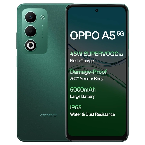 OPPO A5 5G (Aurora Green, 8GB RAM, 128GB Storage)