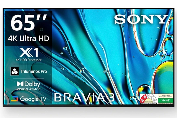 Sony BRAVIA 3 Series 164 cm (65 inches) 4K Ultra HD AI Smart LED Google TV K-65S30 (Black)